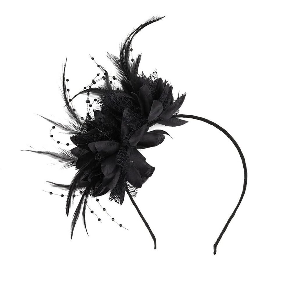 Vintage Feather Headband 1920s Flapper Costume Accessory for Gatsby Party